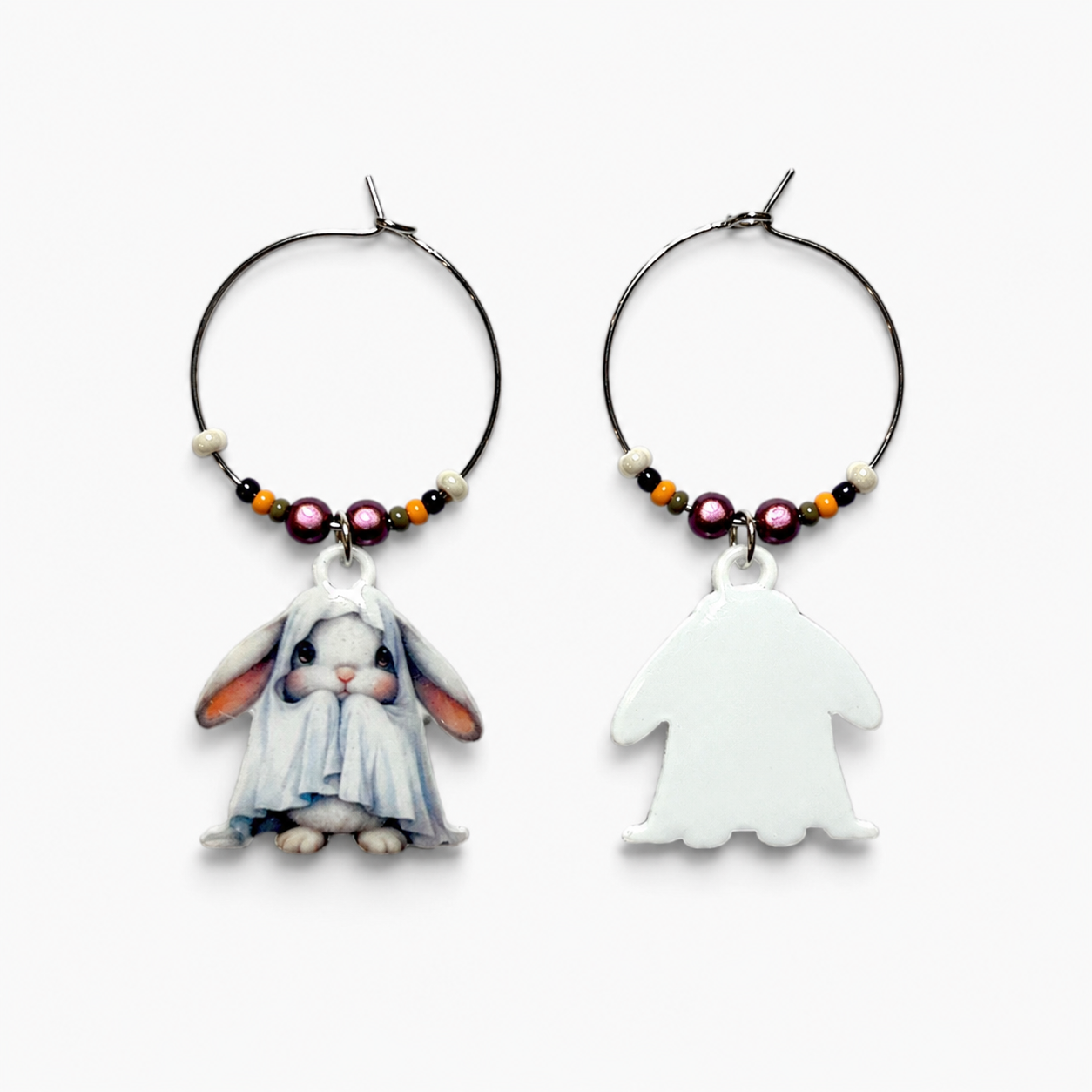 Breloques Lapins Fantômes pour l'Halloween