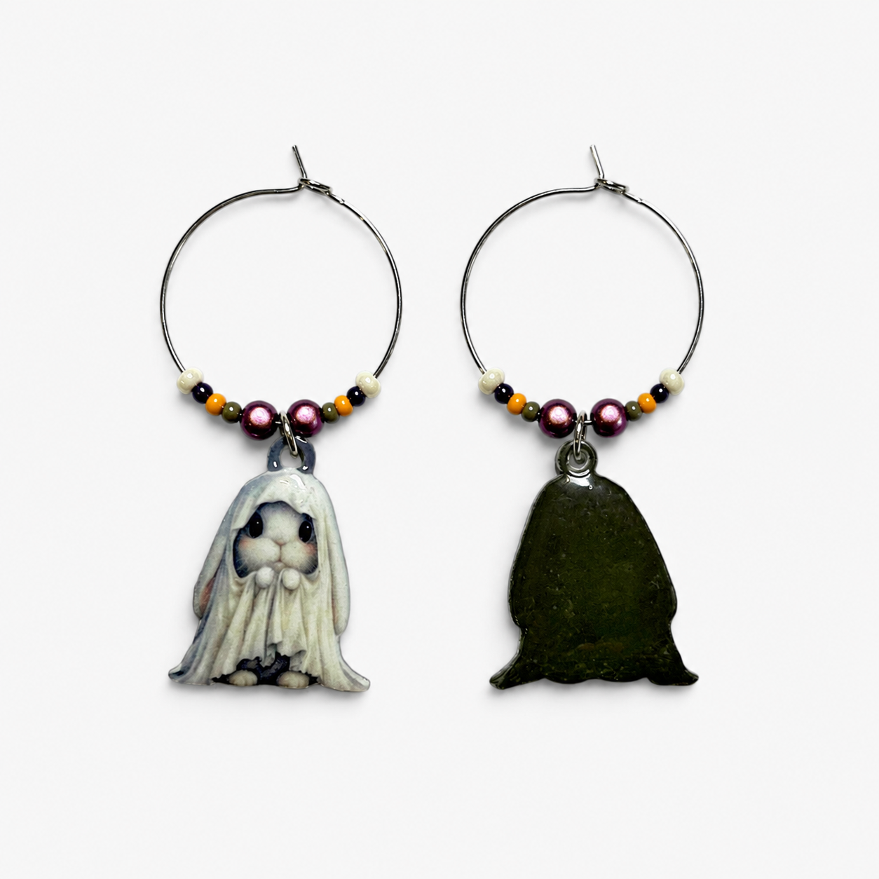 Breloques Lapins Fantômes pour l'Halloween 