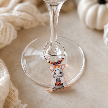 Ghost Bunnies Halloween Charms Set of 4