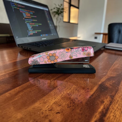 Flower Power Pink Chick Stapler