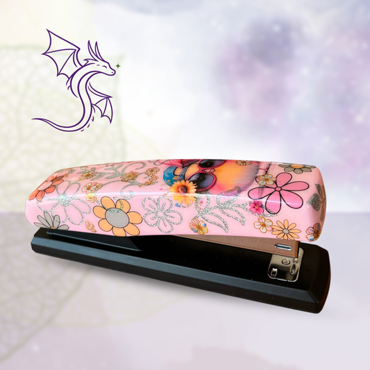 Agrafeuse Poussin Rose Flower Power