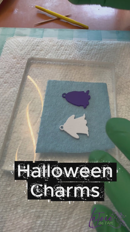 Ghost Bunnies Halloween Charms Set of 4
